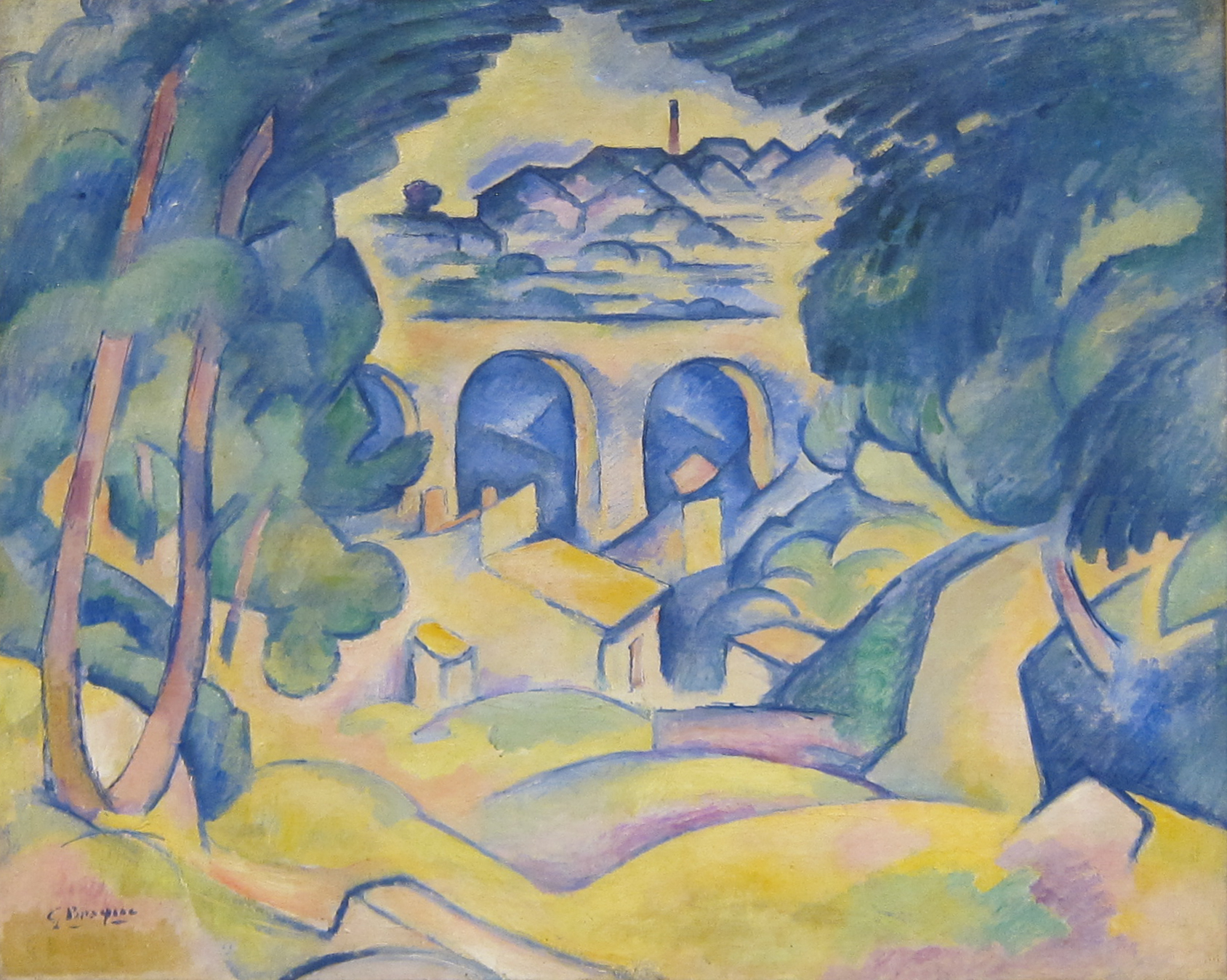 Georges Braque, The Viaduct at L'Estaque, 1907-8